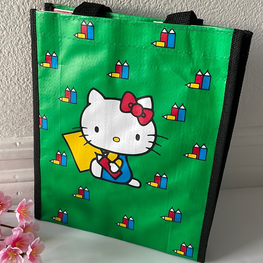 Hello Kitty x Cost Plus World Market vintage style tote shopping shopper bag new
